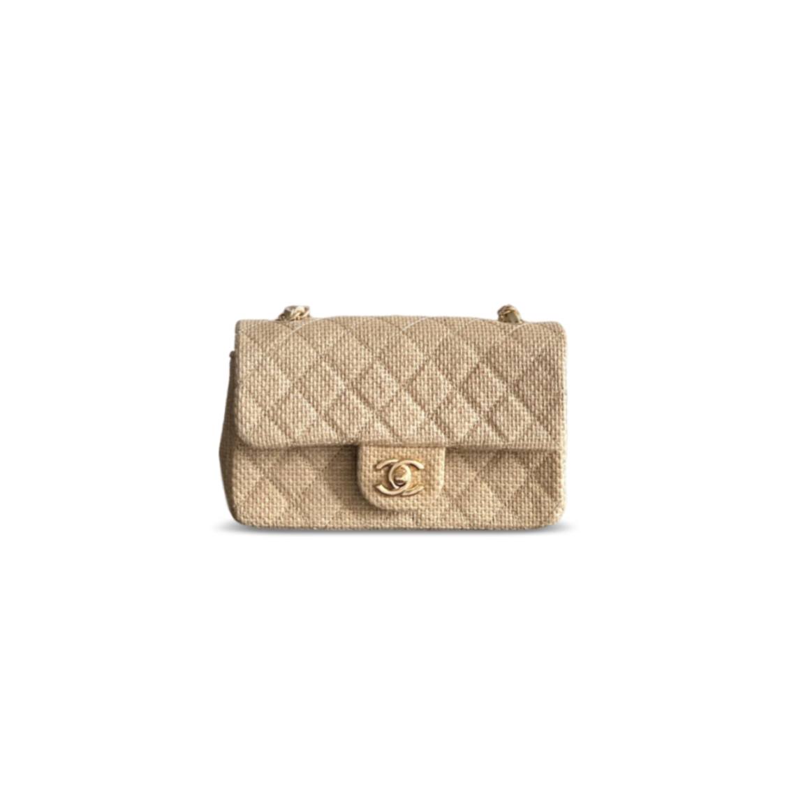 CHANEL MASTER 26C QUILTED MINI CLASSIC FLAP WOVEN BAG (20*14*8cm)